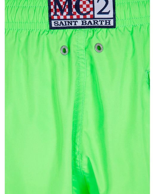 Mc2 Saint Barth Green "Lighting Pantone" Swim Shorts for men