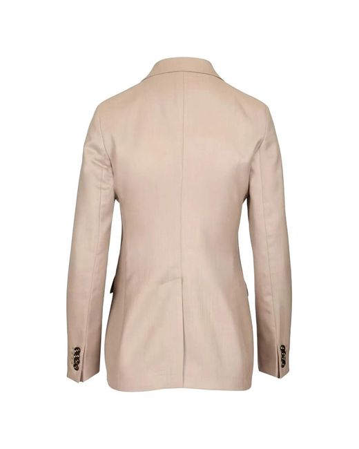 Tagliatore Natural Double-Breasted Notched Lapel Jacket