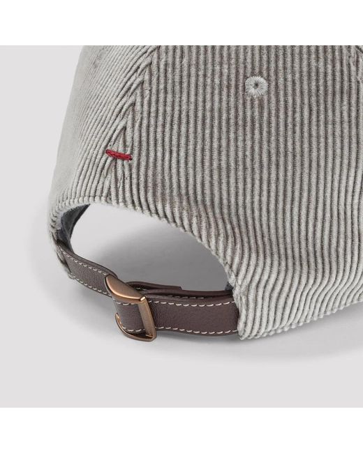 Brunello Cucinelli Natural Granite Baseball Cap for men