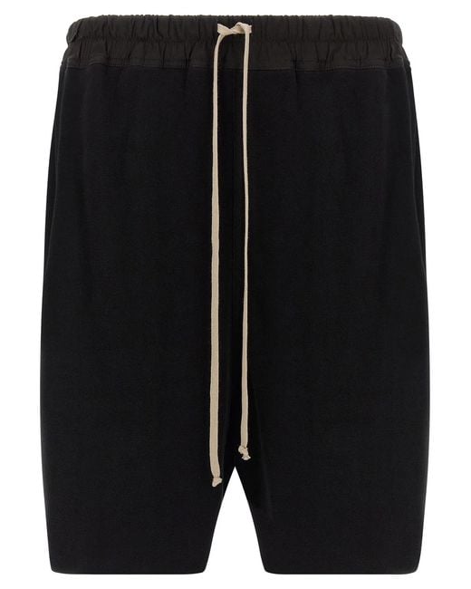 Rick Owens Black 'Boxers' Bermuda Shorts for men