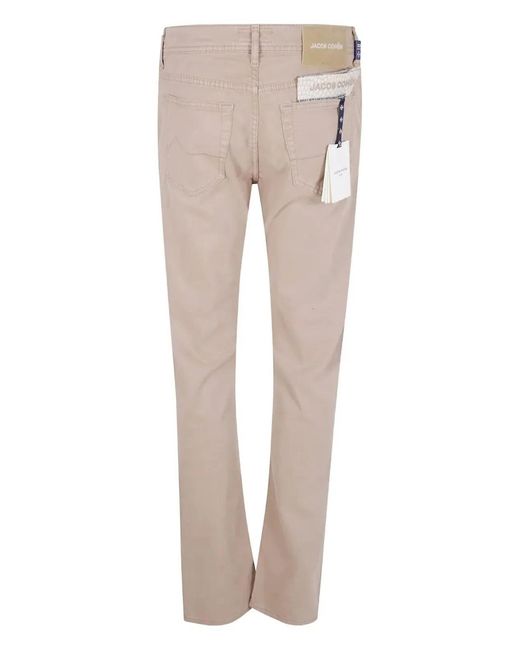 Jacob Cohen Natural "Pant 5 Pockets Slim Fit Bard Tr" Trousers for men