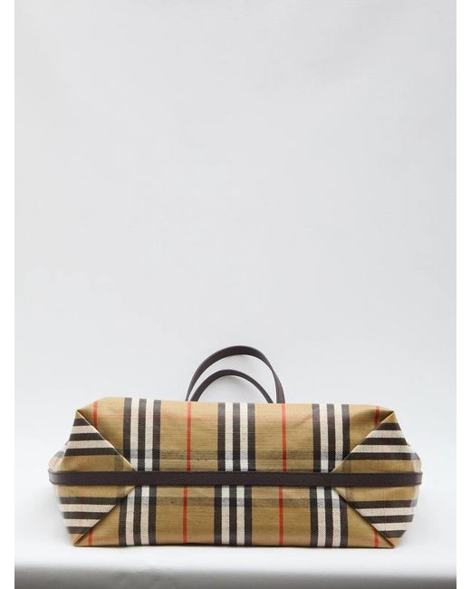 Burberry White Highlands Tote Bag Medium