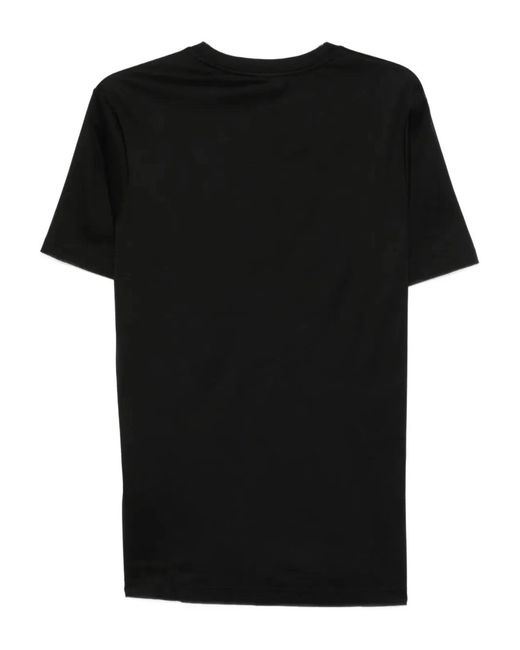 Paul & Shark Black Paul & Shark Logo-Print Cotton T-Shirt for men
