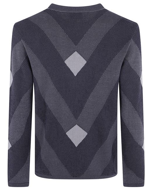 Emporio Armani Blue Round Neck Sweater for men