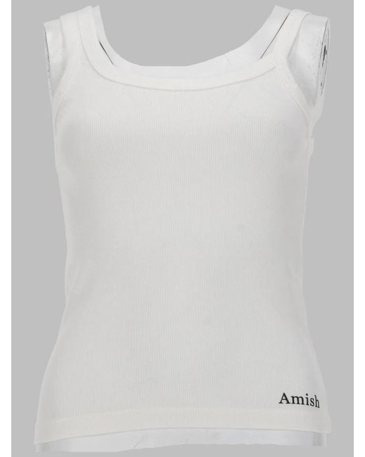 AMISH White Top "Asymmetric" Con Micro Logo