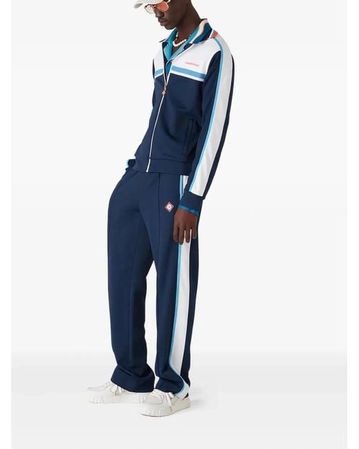 Casablanca Blue Track Pants With Side Stripe for men