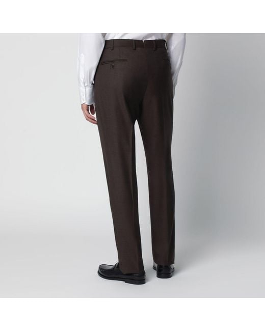 Luigi Bianchi Black Singlebreasted Wool Suit for men
