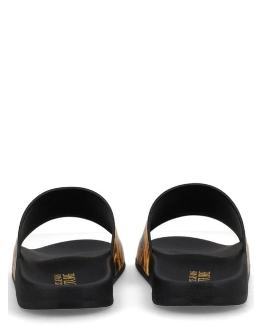 Versace Jeans Couture Black Polyurethane Flats for men