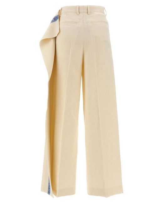 J.W. Anderson Natural J.W.Anderson Logo Band Panel Pants