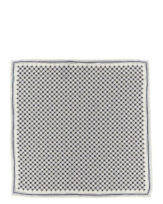 Brunello Cucinelli Gray Double Face Silk Pocket Clutch Bag for men