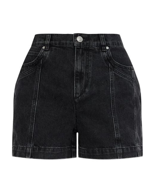 Isabel Marant Black Faded Cotton Pants
