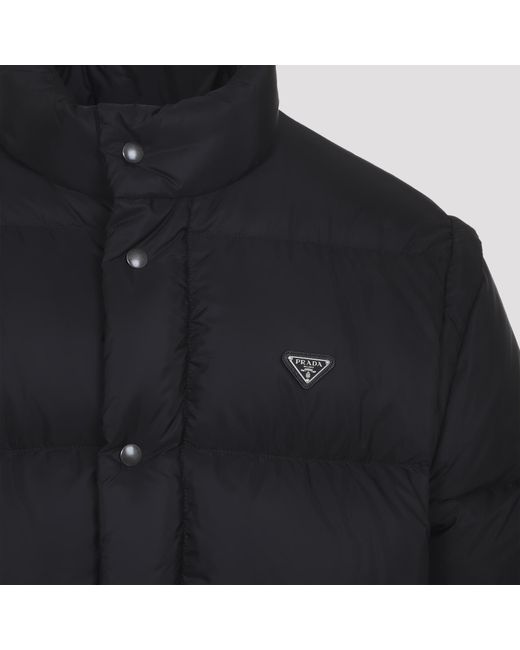 Prada Black Re-Nylon Down Jacket for men
