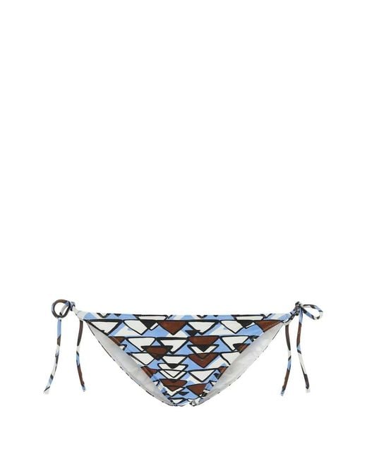 Prada White Stretch Nylon Bikini Bottom