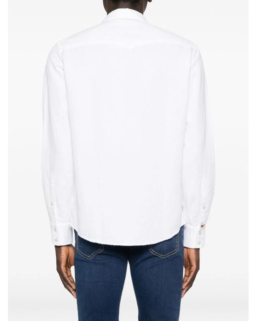 Jacob Cohen White Cotton Blend Shirt for men