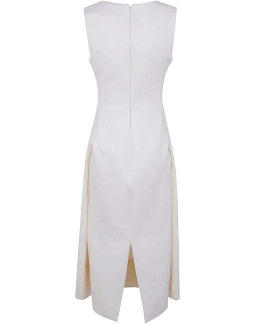 Jacquemus White "La Robe Tablier" Midi Dress