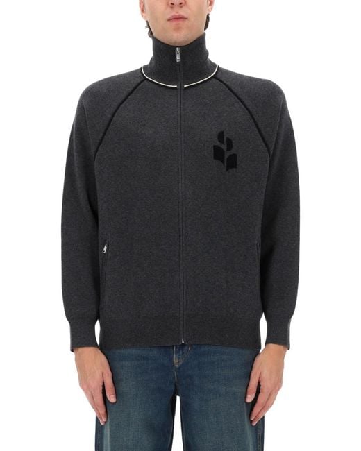 Isabel Marant Black Felpa "Sergio" Con Logo for men