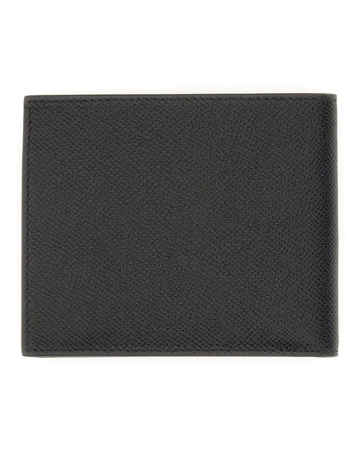 Ferragamo Black Calf Leather Wallets for men