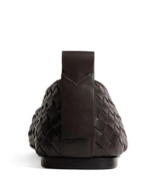 Bottega Veneta Black Flat Intreccio