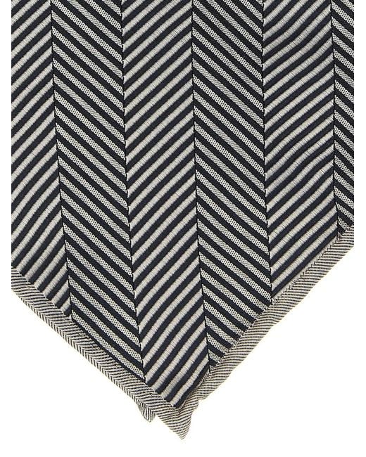 Brunello Cucinelli Gray Chevron Pocket Clutch for men