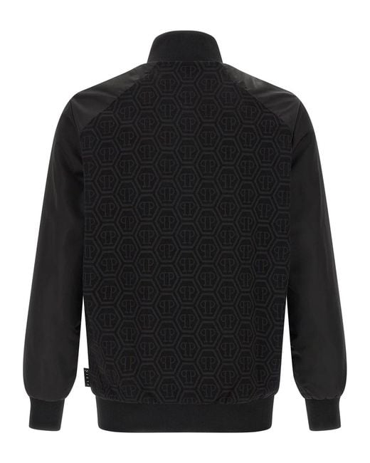 Philipp Plein Black Monogram Sweatshirt for men