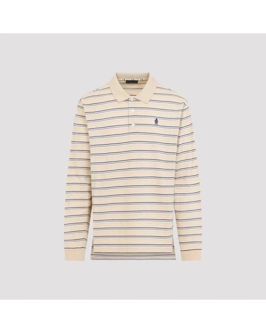 Prada White Deserto Royal Striped Piqué Polo for men