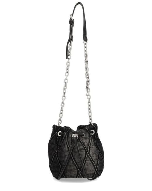 DIESEL Black Charm-D Bucket S Bag