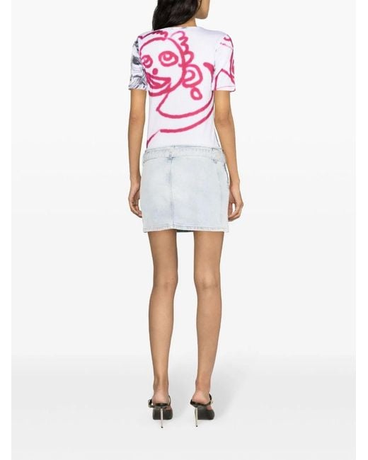 DIESEL White De-Flip-S Skirt