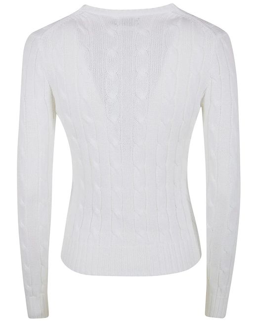 Polo Ralph Lauren White "Julianna" Long Sleeves Pullover