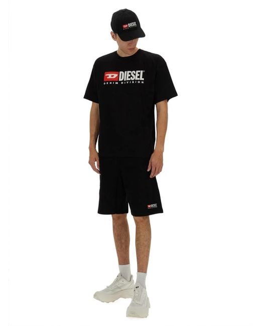 DIESEL Black T-Shirt "T-Boxt-Div" for men