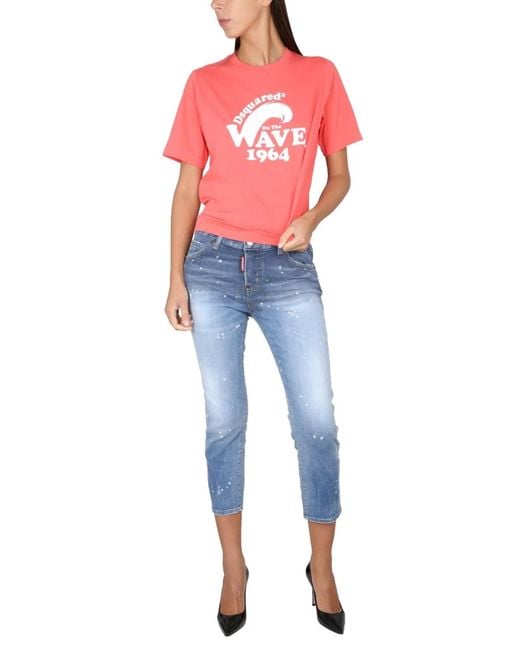 DSquared² Red T Shirt With Logo
