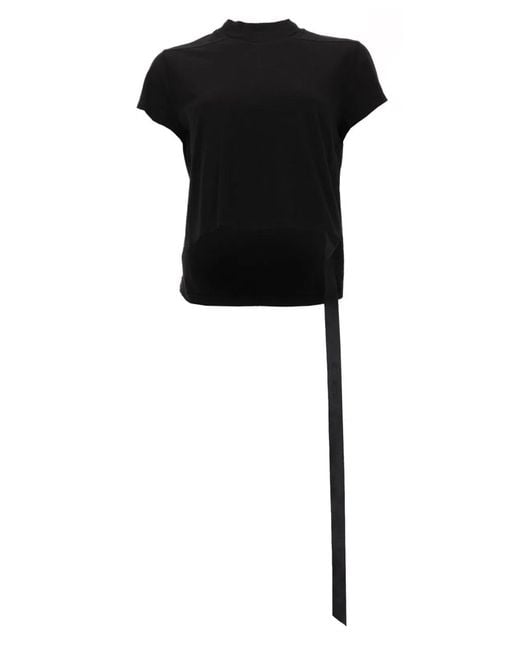 Rick Owens Black "Cropped Small Level T" T-Shirt