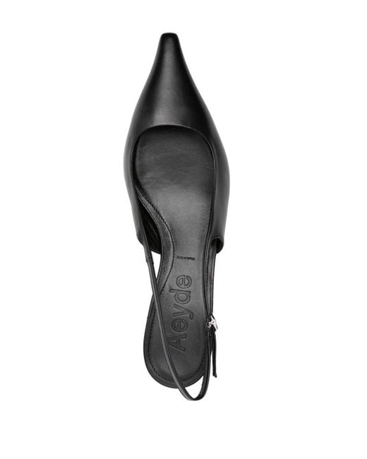 Aeyde Black Catrina Nappa Leather Pumps