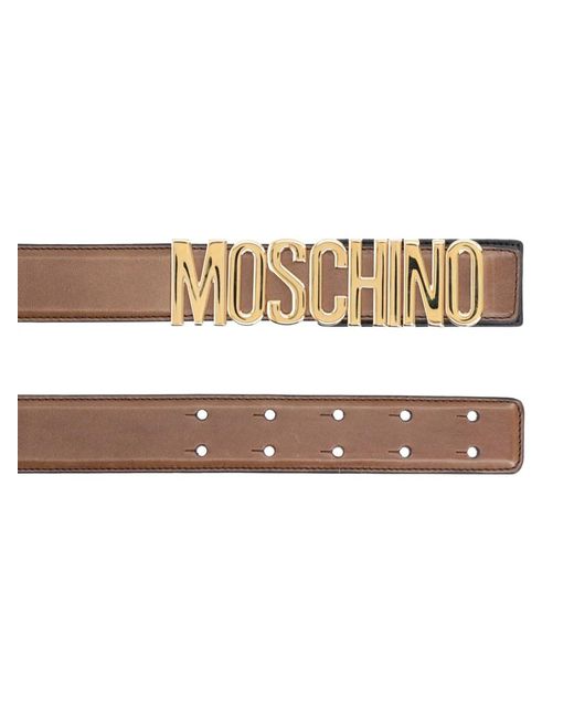 Moschino Couture Natural Cintura Con Logo