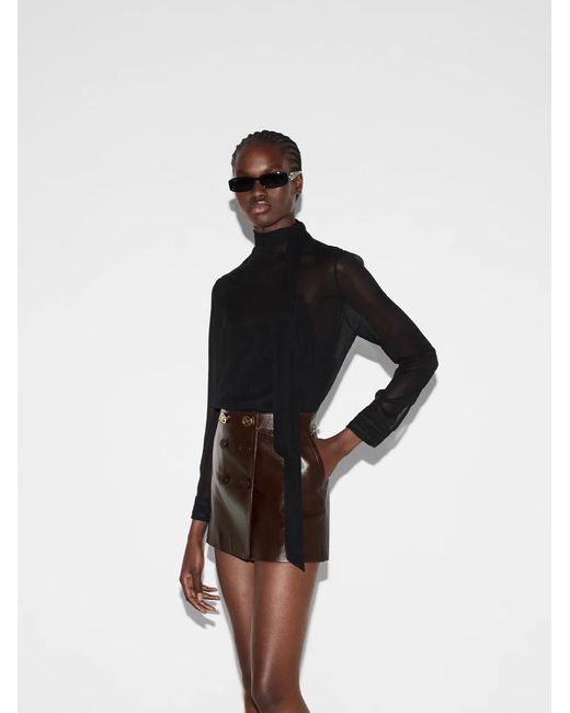 Gucci Black Silk Top