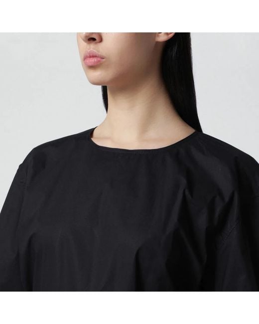 THE LATEST Black Thelatest Short-Sleeve Cotton Top