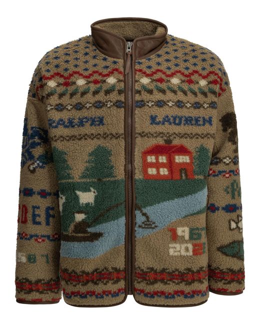 Polo Ralph Lauren Green "Panorama" Fleece Jacket for men