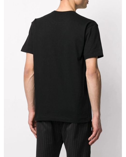 COMME DES GARÇONS PLAY Black Cotton Heart Logo Patch Tee for men