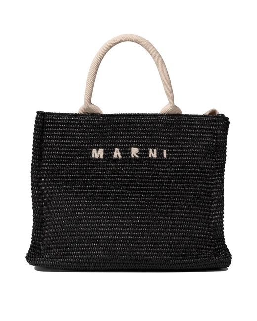 Marni Black Cotton Polyamide Bag