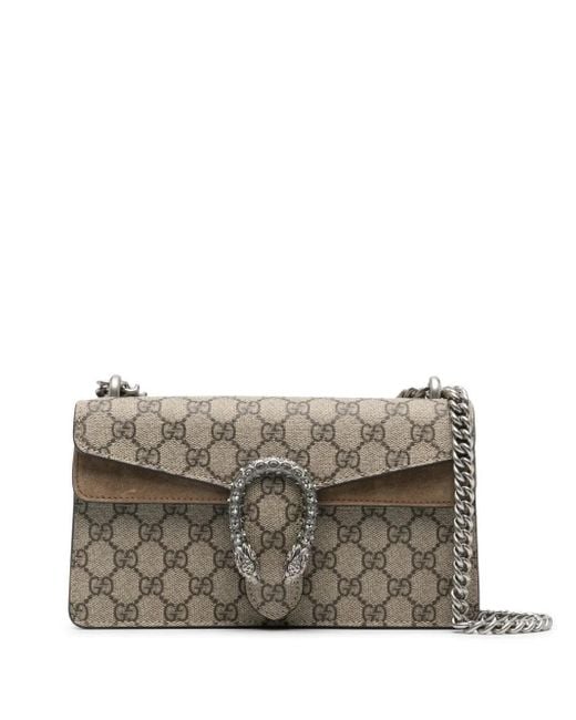 Gucci Gray Compact Dionysus Gg Shoulder Bag
