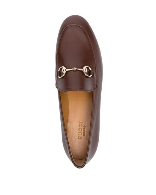 Gucci Brown Jordaan Leather Loafer