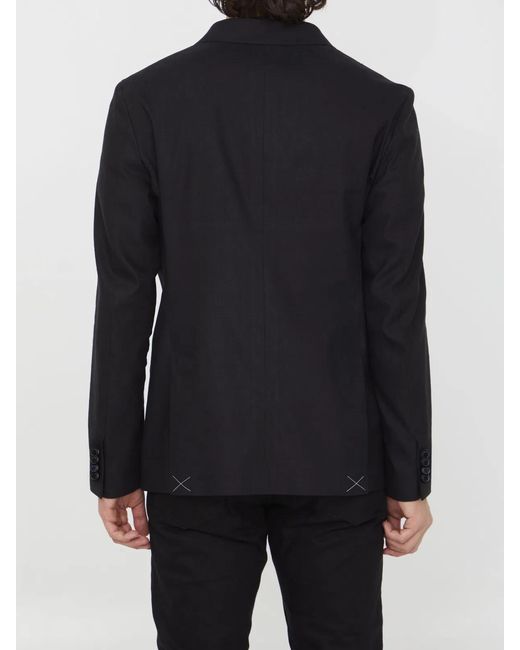 Tonello Blue Double-Breasted Stretch Jacket for men