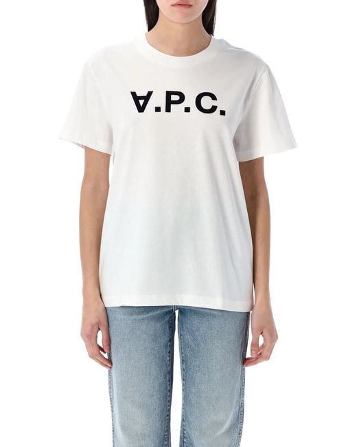 A.P.C. White Standard Grand Vpc Cotton T-Shirt