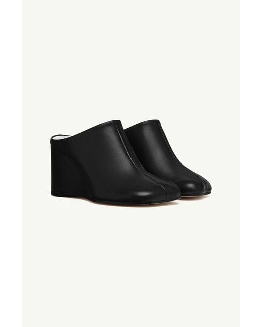 MM6 by Maison Margiela Black Leather Mules