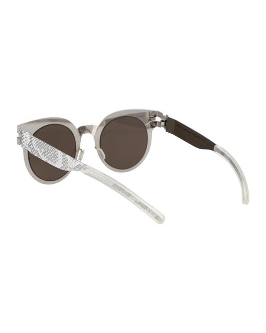 Mykita Gray Python Dark Solid Metal Sunglasses