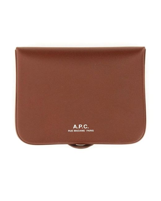 A.P.C. Brown Portamonete Josh for men