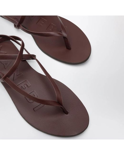 Manebí Brown Thong Sandals
