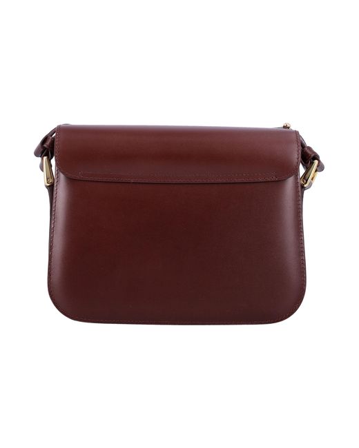 A.P.C. Purple Grace Small Leather Bag