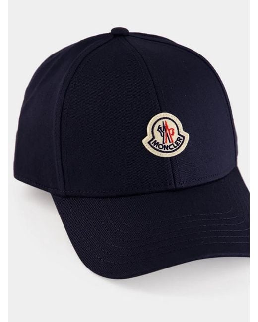 Moncler Blue Baseball Cap for men