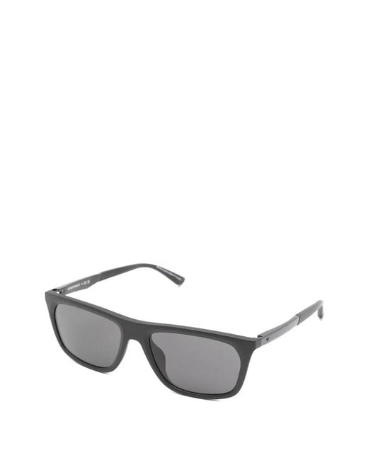 Emporio Armani Gray Acetate Sunglasses for men