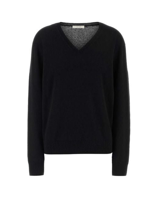 The Row Black Phora Top